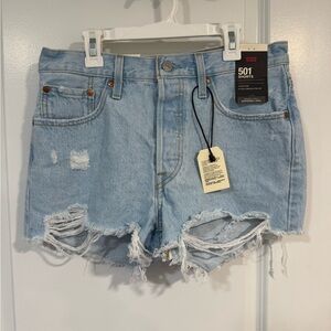 Levi's Women's Light Blue Denim Shorts